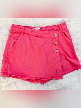 Zara pink denim skort